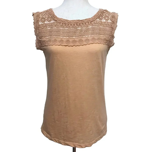 Loft Peach Crochet Tank Top Women XS - Picture 1 of 8